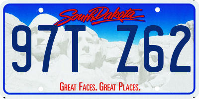 SD license plate 97TZ62