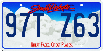SD license plate 97TZ63