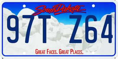 SD license plate 97TZ64