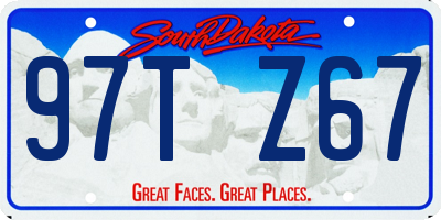 SD license plate 97TZ67