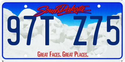 SD license plate 97TZ75