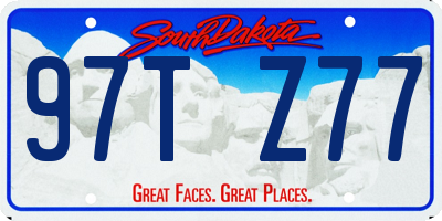 SD license plate 97TZ77