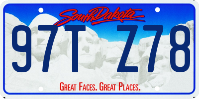 SD license plate 97TZ78