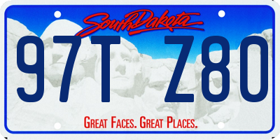 SD license plate 97TZ80