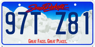 SD license plate 97TZ81