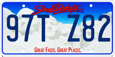 SD license plate 97TZ82