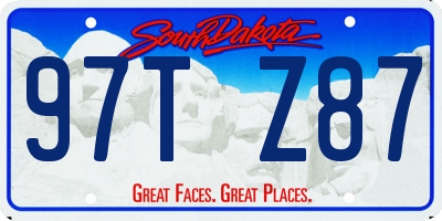 SD license plate 97TZ87