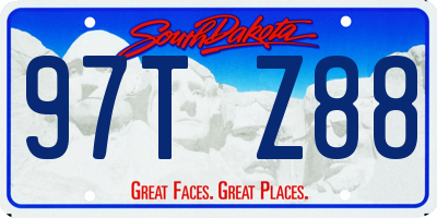 SD license plate 97TZ88
