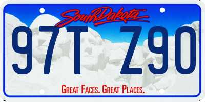 SD license plate 97TZ90