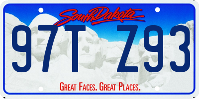SD license plate 97TZ93