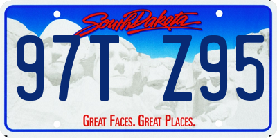 SD license plate 97TZ95