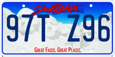 SD license plate 97TZ96