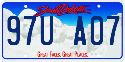SD license plate 97UA07