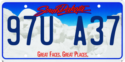 SD license plate 97UA37