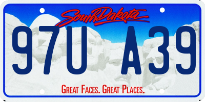 SD license plate 97UA39