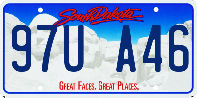SD license plate 97UA46