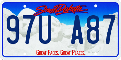 SD license plate 97UA87