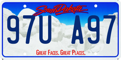SD license plate 97UA97