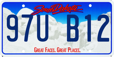 SD license plate 97UB12