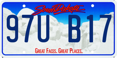 SD license plate 97UB17