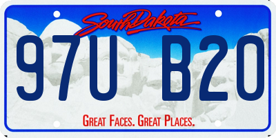 SD license plate 97UB20