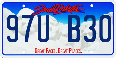 SD license plate 97UB30