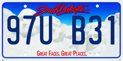 SD license plate 97UB31