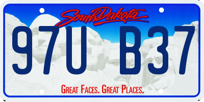 SD license plate 97UB37