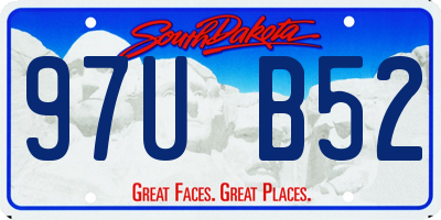 SD license plate 97UB52