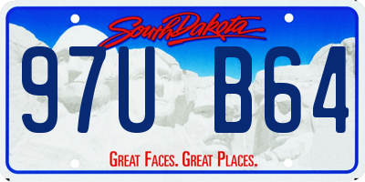 SD license plate 97UB64