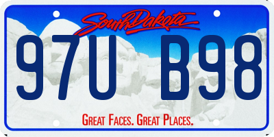 SD license plate 97UB98