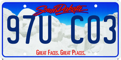 SD license plate 97UC03