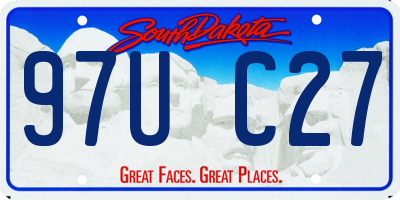 SD license plate 97UC27