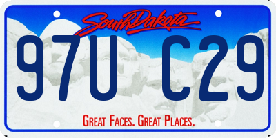 SD license plate 97UC29