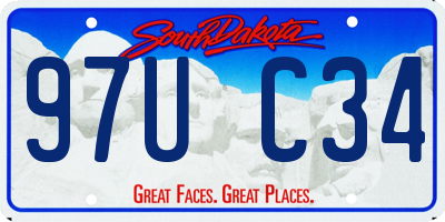 SD license plate 97UC34