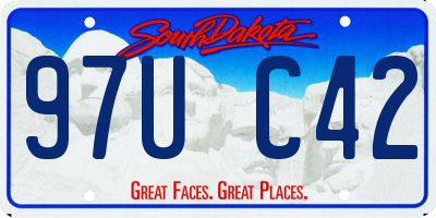 SD license plate 97UC42