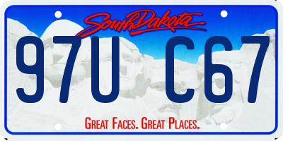 SD license plate 97UC67