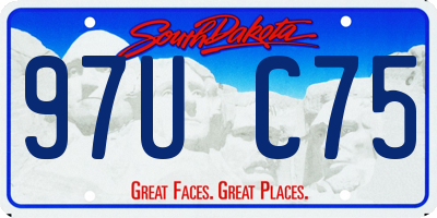 SD license plate 97UC75