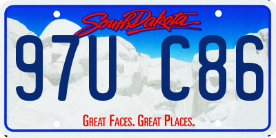 SD license plate 97UC86