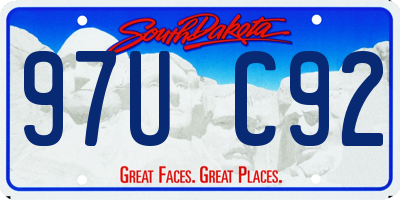 SD license plate 97UC92