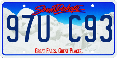 SD license plate 97UC93
