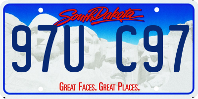 SD license plate 97UC97