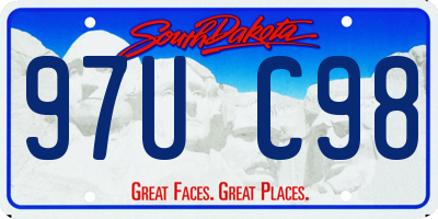 SD license plate 97UC98