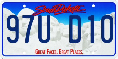 SD license plate 97UD10