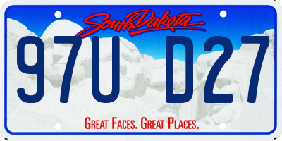SD license plate 97UD27