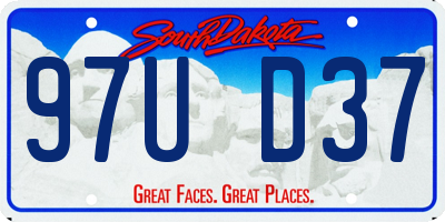 SD license plate 97UD37