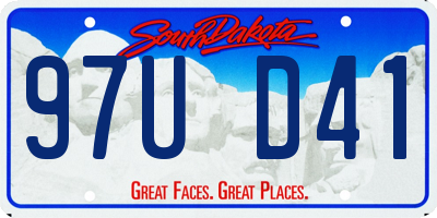 SD license plate 97UD41