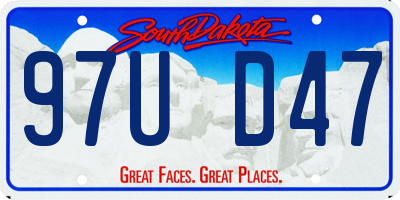 SD license plate 97UD47