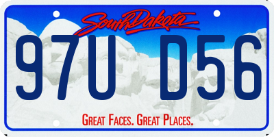 SD license plate 97UD56