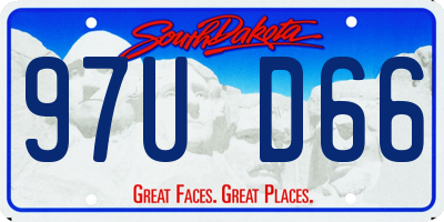 SD license plate 97UD66